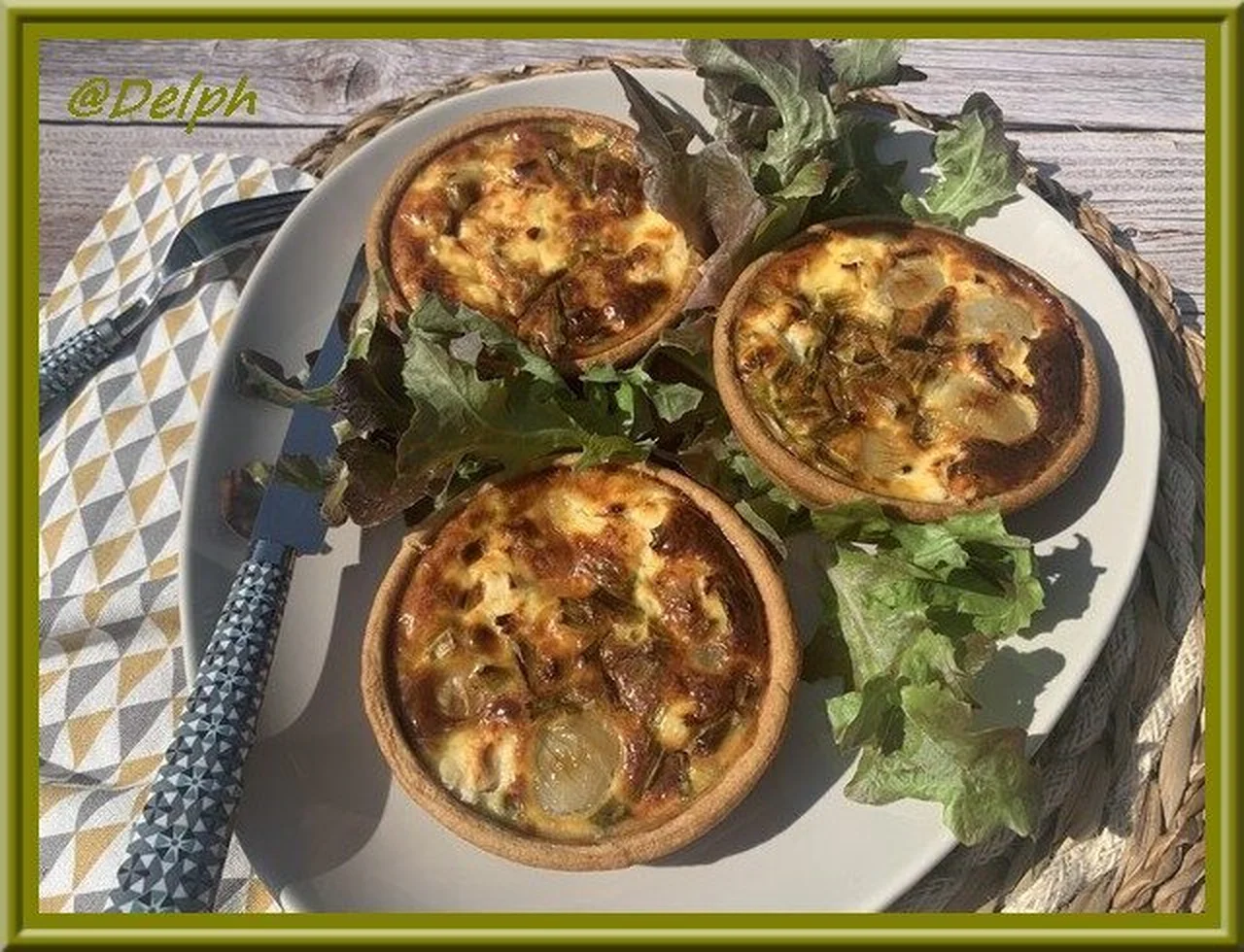 Tartelettes aux oignons nouveaux