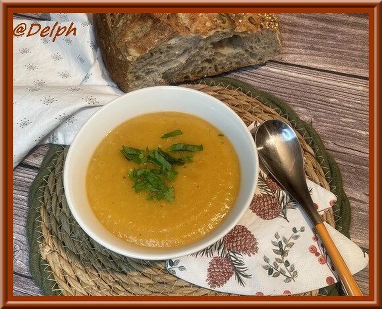 Velouté de carottes, pommes de terre et lentilles