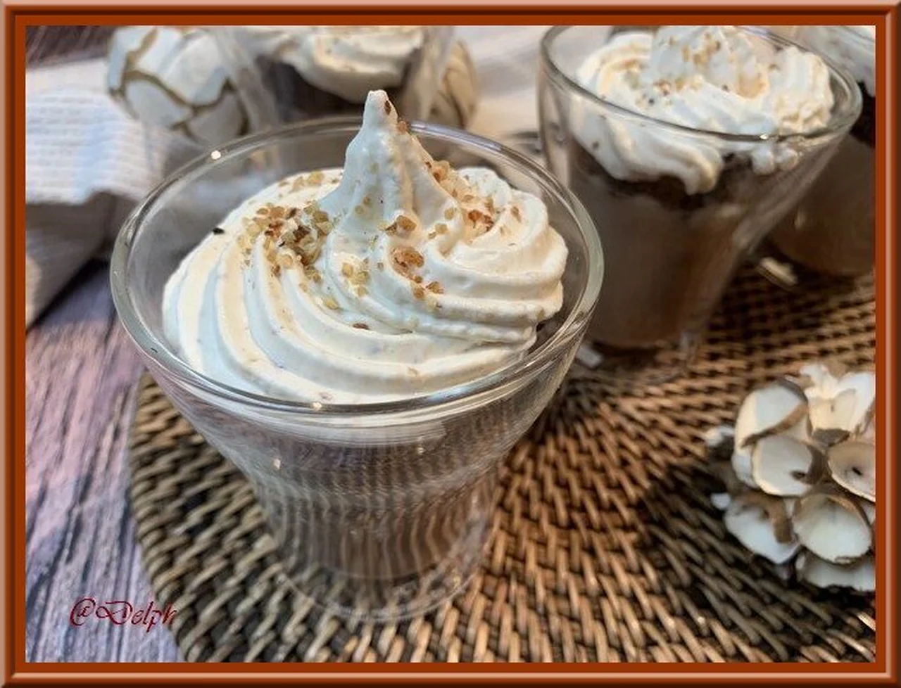 Verrines de marron à la chantilly pralinée