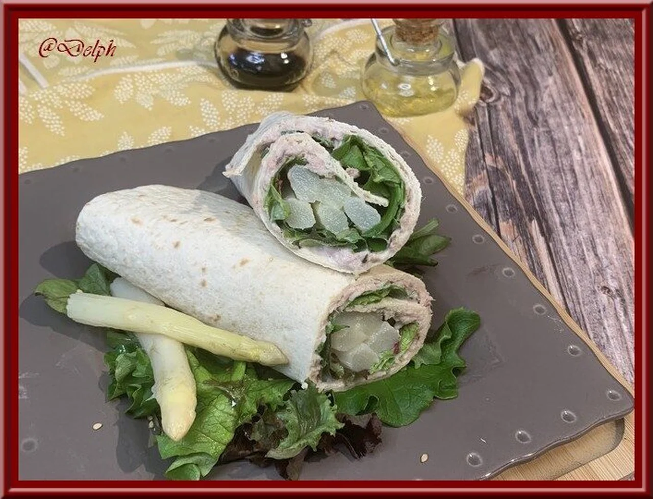 Wraps aux asperges et thon