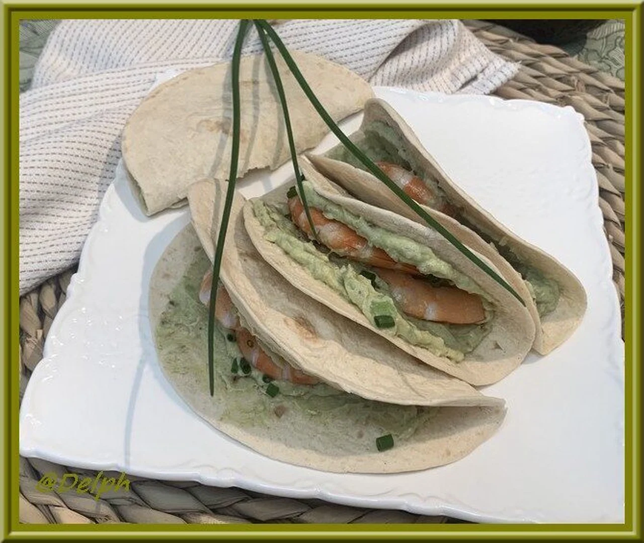 Wraps d'avocat et crevettes