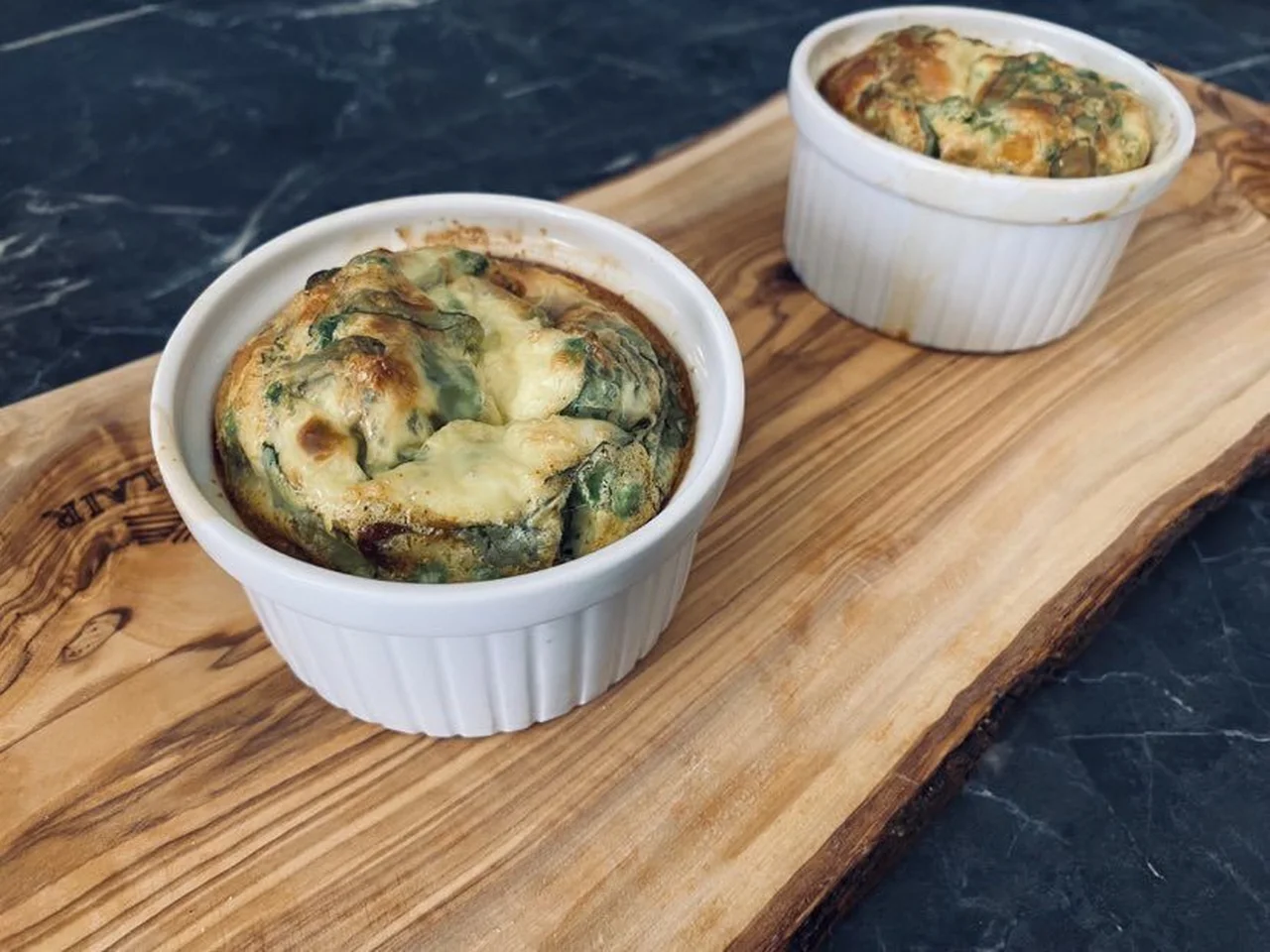 Flan de petits pois au curry
