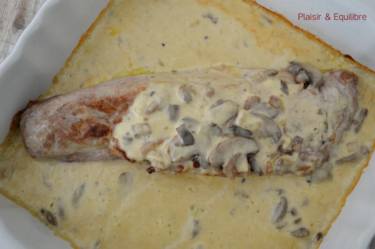Filet mignon sauce crémeuse au morbier et aux champignons