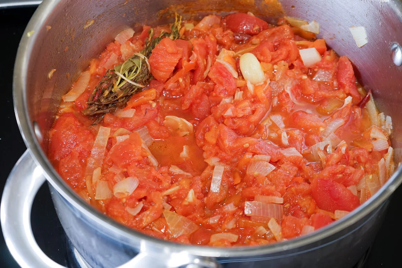 Cuire un concassé de tomates