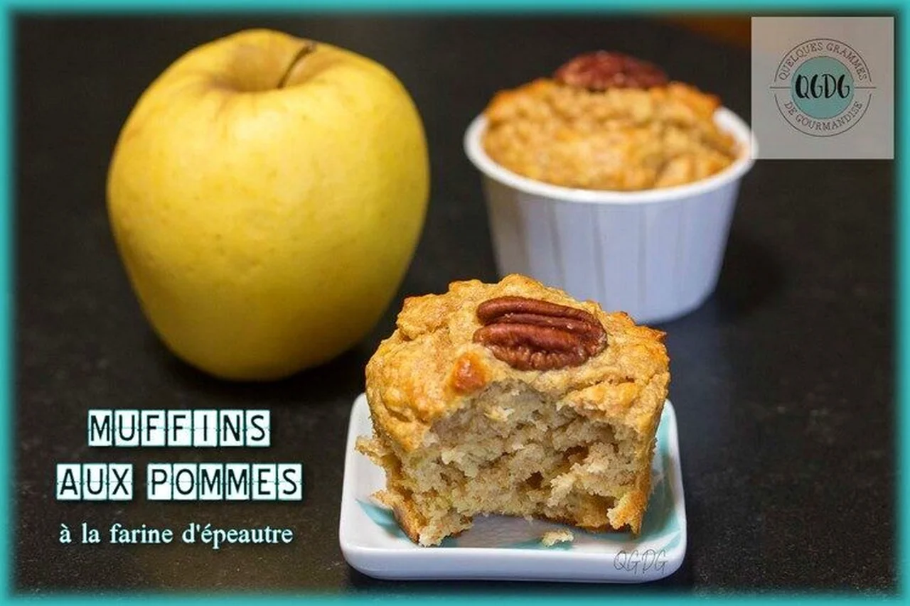 Muffins aux pommes à la farine d'épeautre