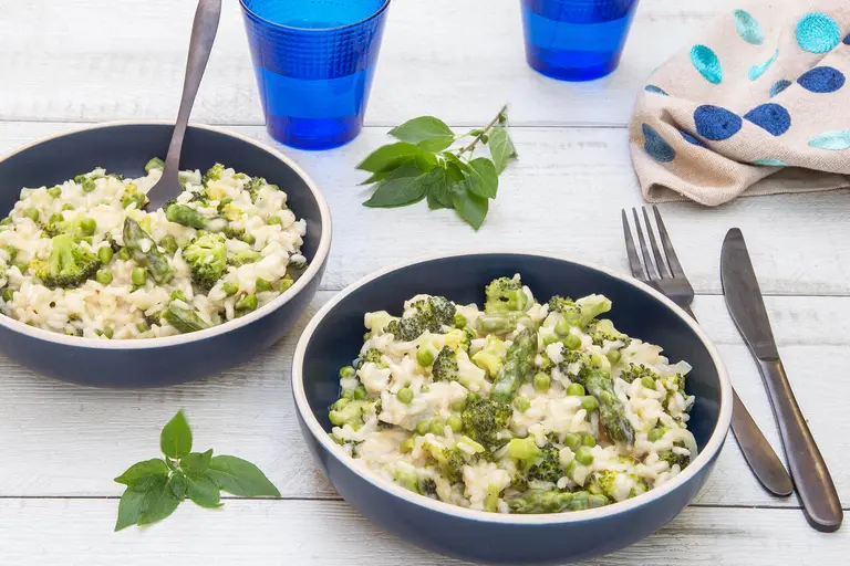 Risotto aux légumes verts