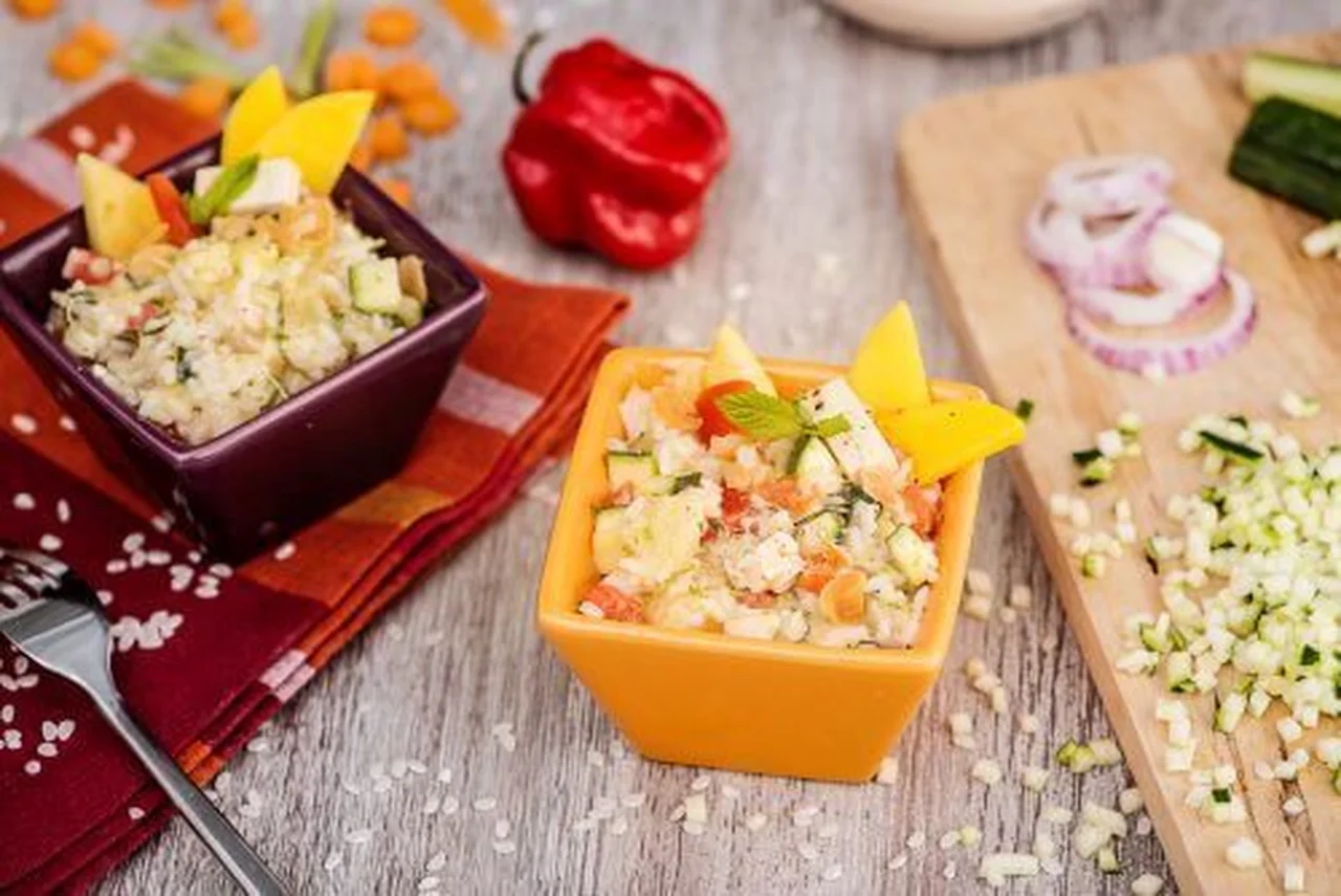 Salade de riz à l'ananas
