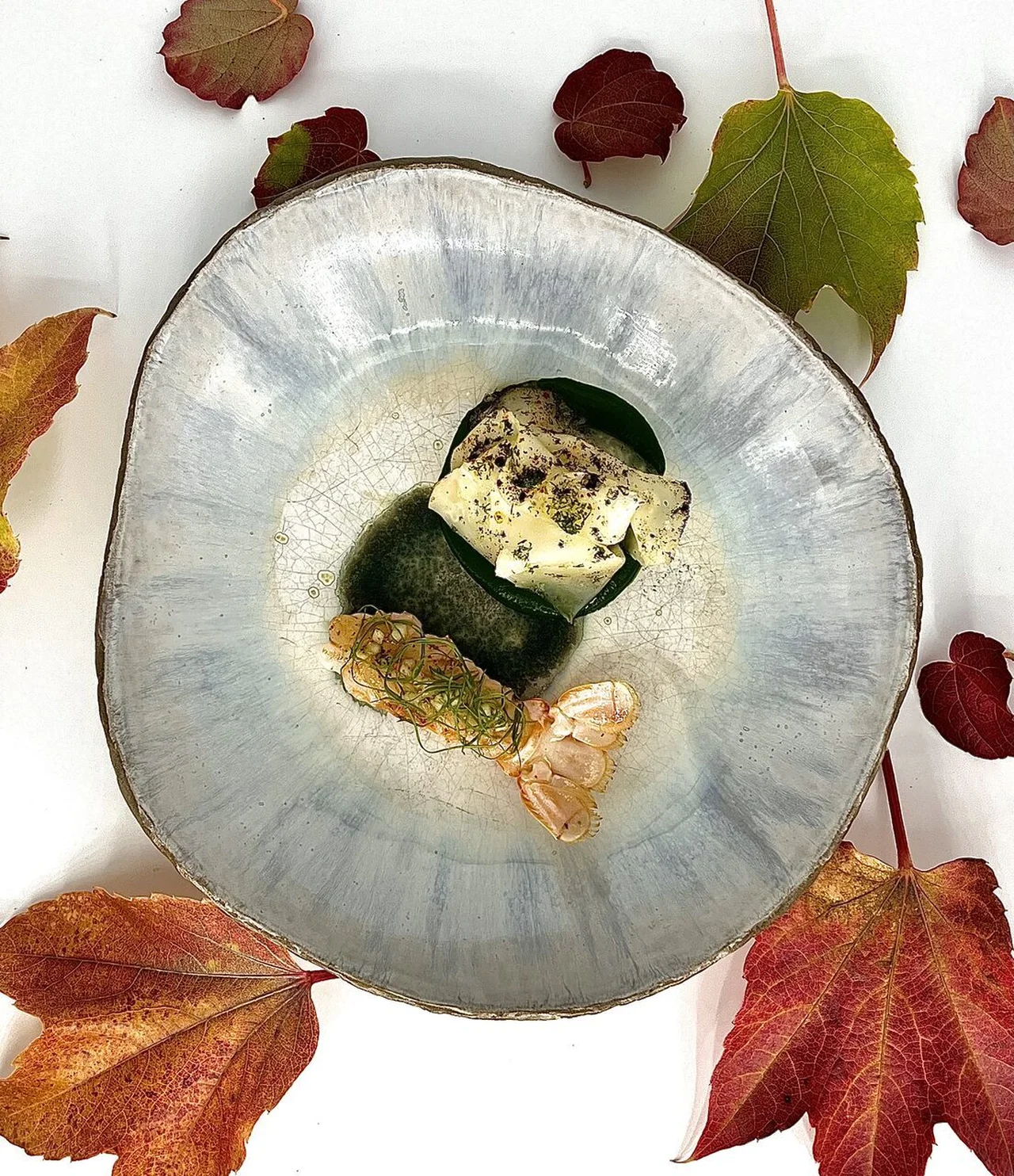 Langoustine, céleri et cresson