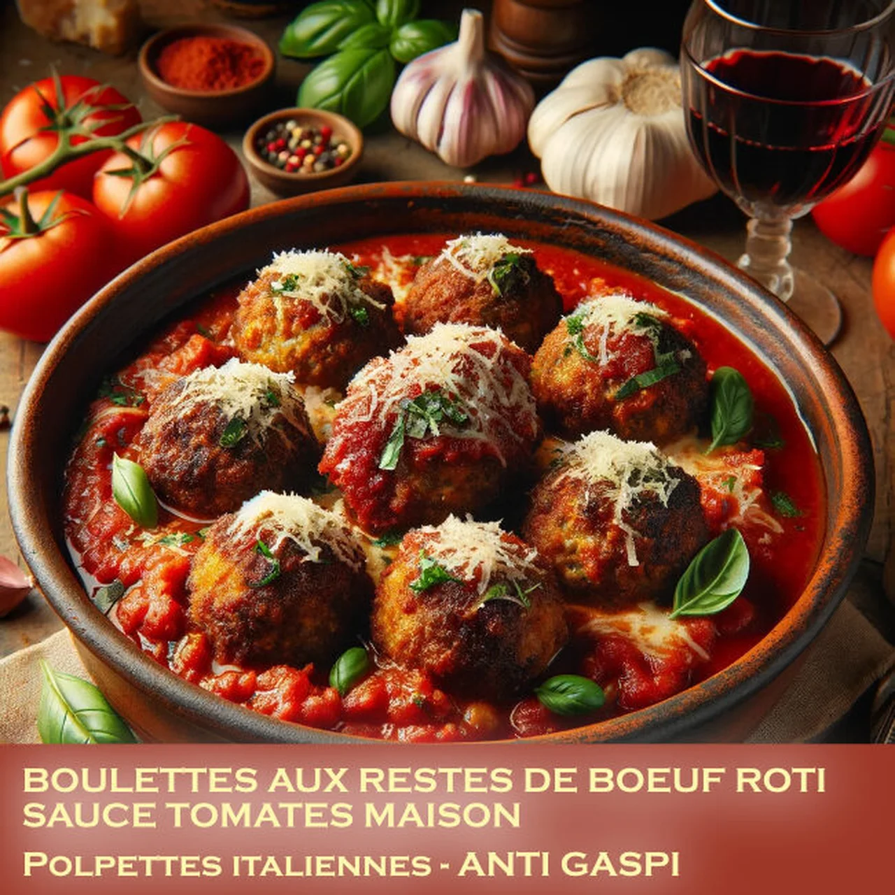 Polpettes italiennes aux restes de boeuf rôti