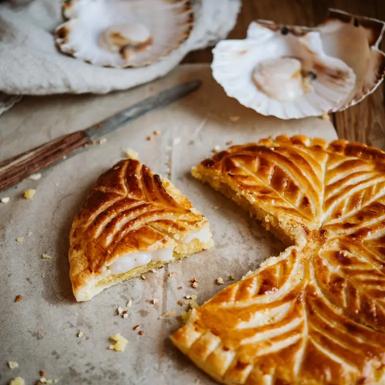 Galette des rois aux noix de Saint-Jacques