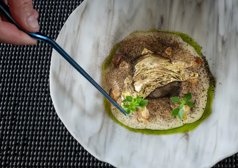 Œuf bio parfait à 63°, girolles et crème parmesan