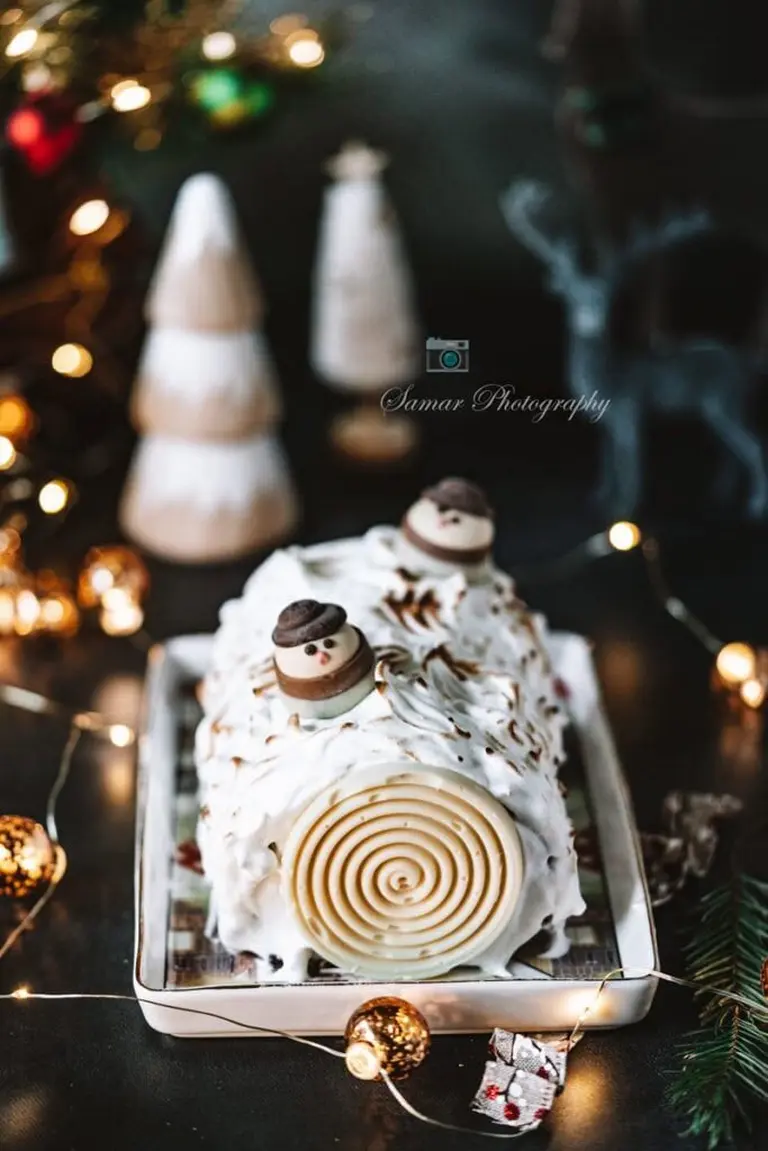 Bûche de Noël meringuée