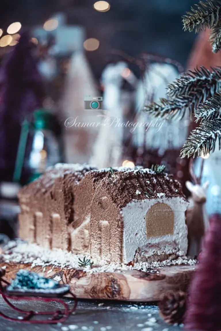Bûche exotique noix de coco et mangue