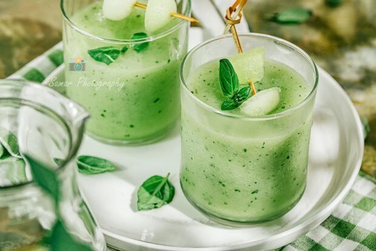 Soupe de melon et basilic