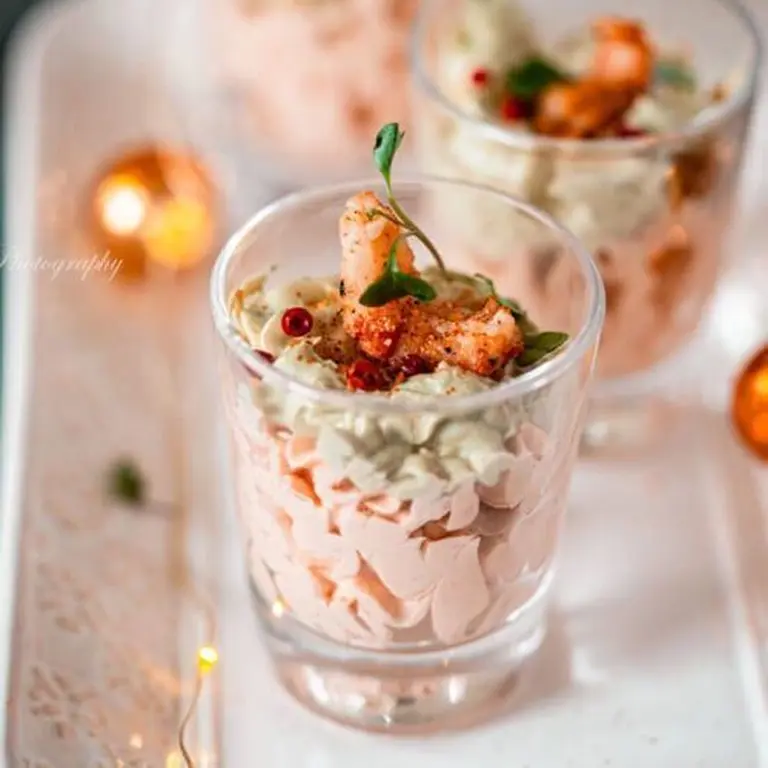 Verrines de mousse au saumon fumé