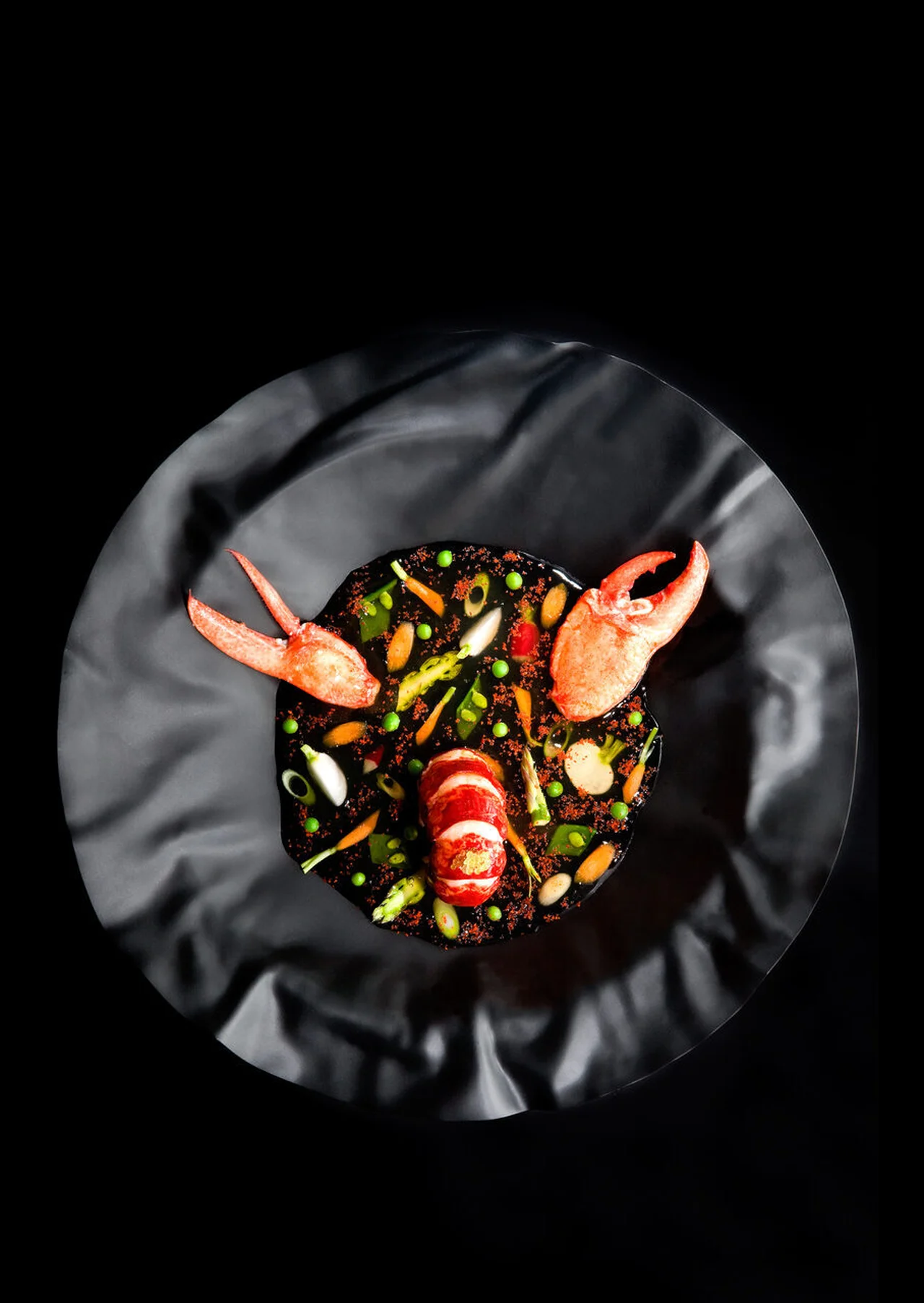 Homard breton en gelée au minestrone de légumes primeurs