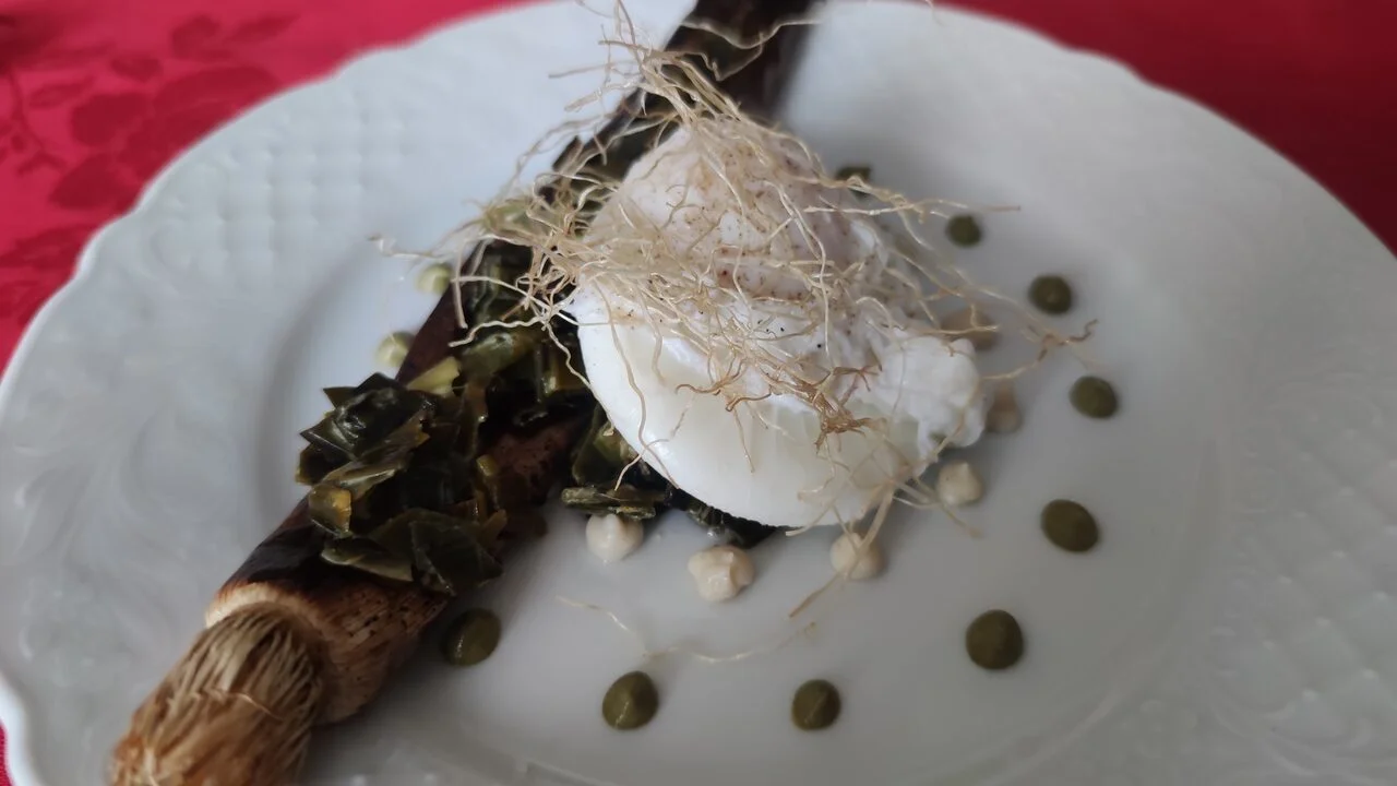 Déclinaison de poireau et son oeuf poché
