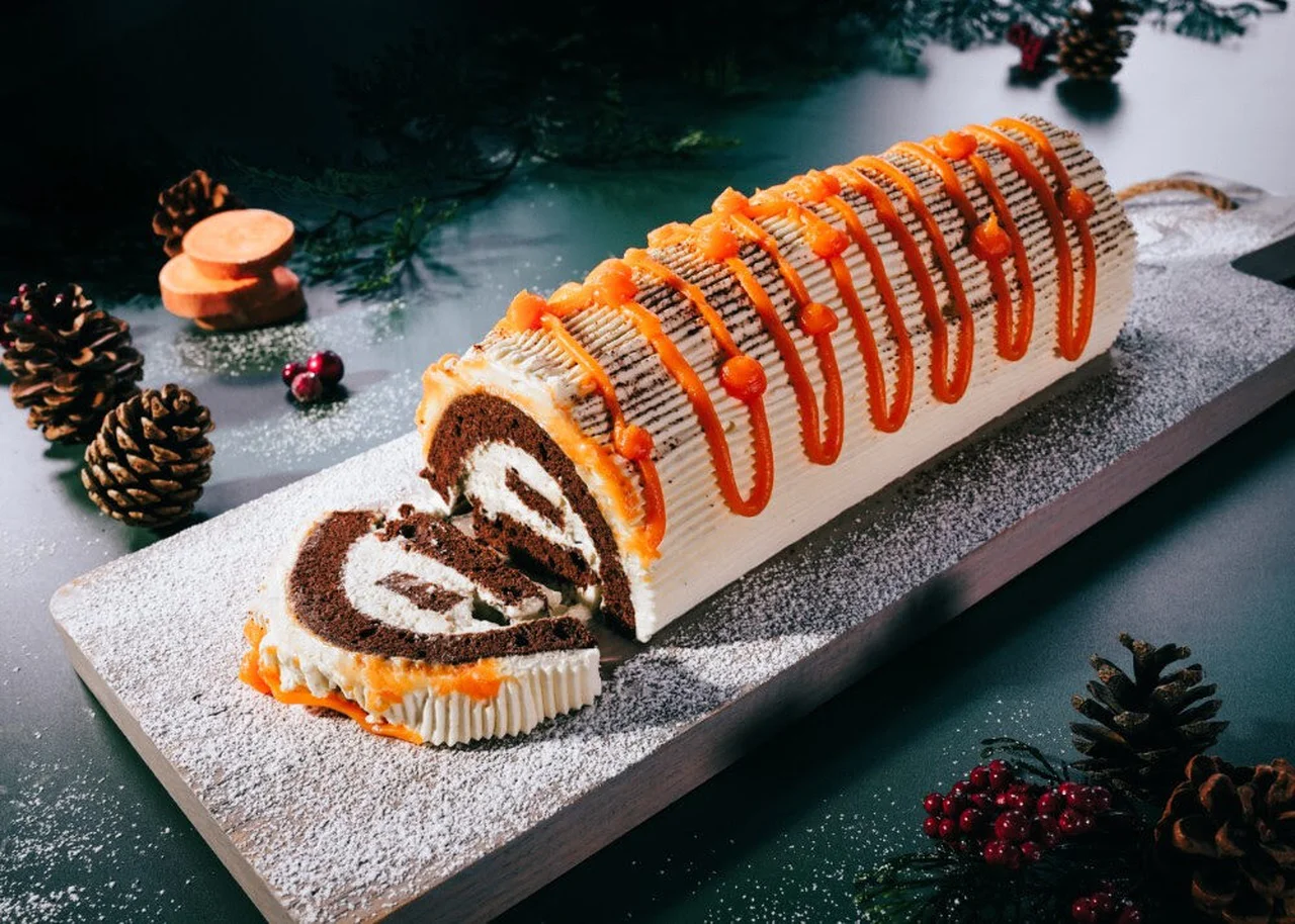 Bûche de noël à la patate douce