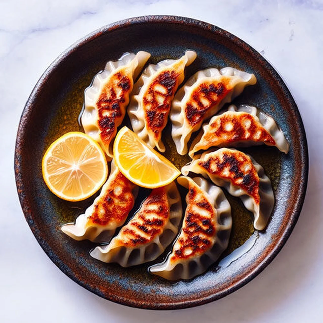 Gyoza au porc, poireaux et yuzukosho