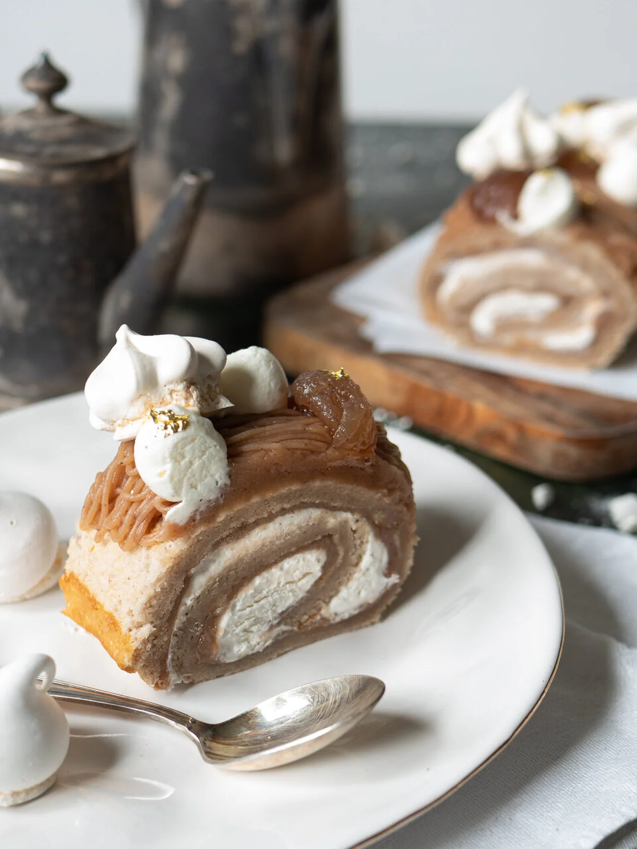 Bûche marron vanille