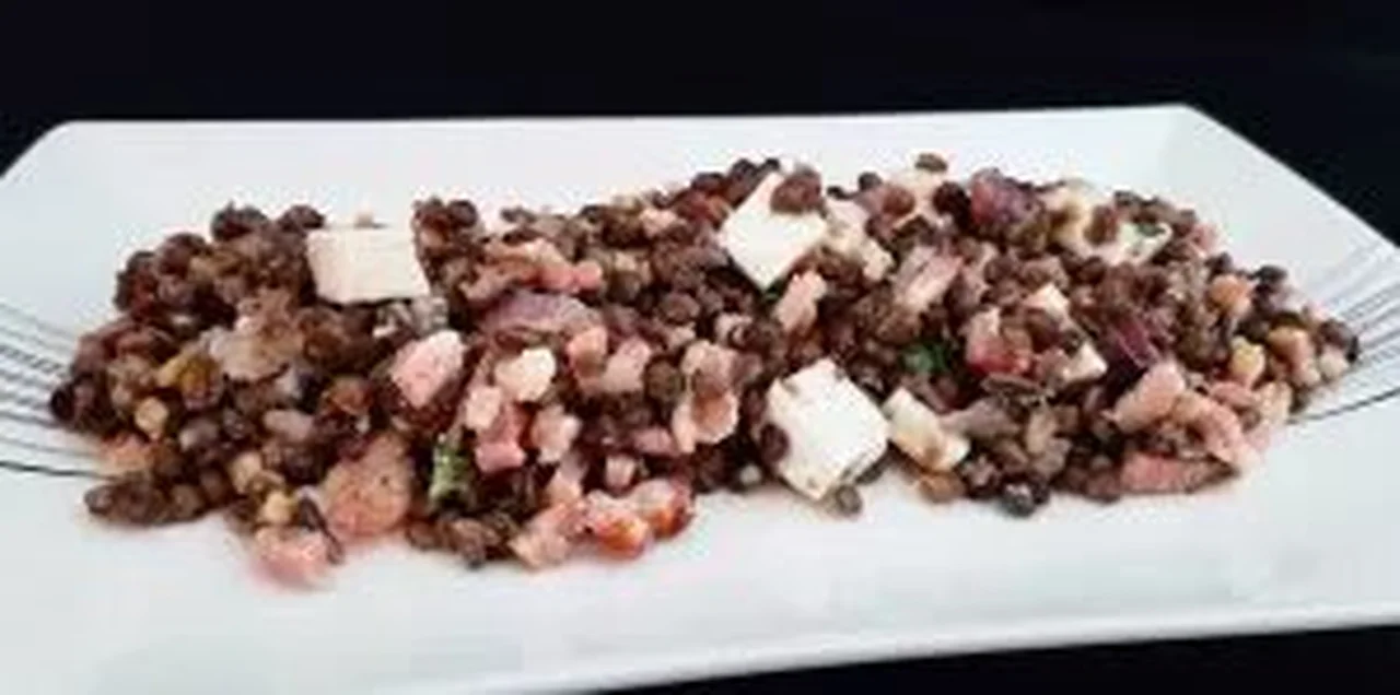 Salade de lentilles vertes