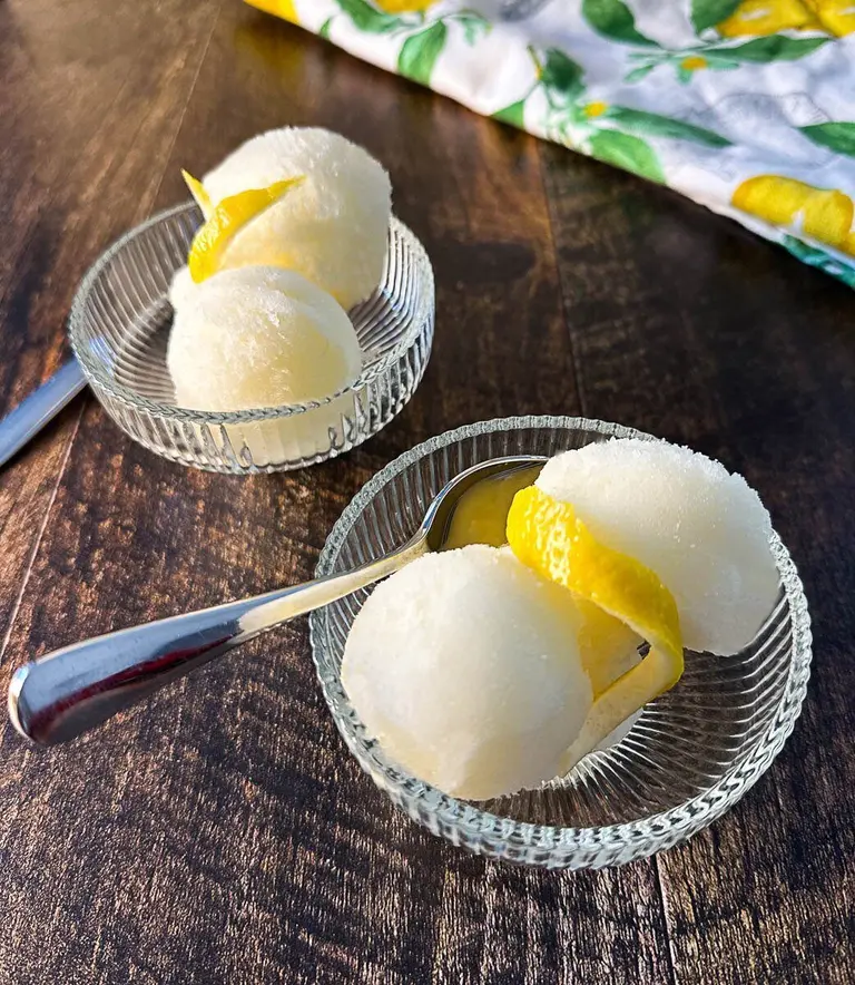 Sorbet citron avec une touche d'orange