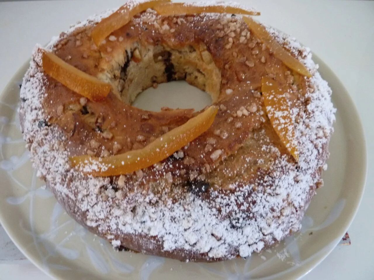 Galette des rois oranges confites et chocolat