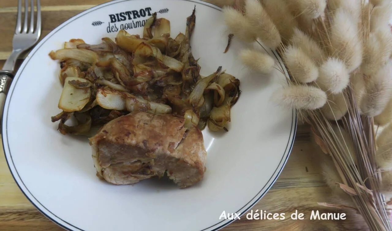 Filet mignon aux endives braisées
