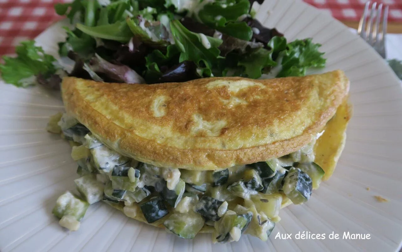 Omelette à la courgette au St-Môret