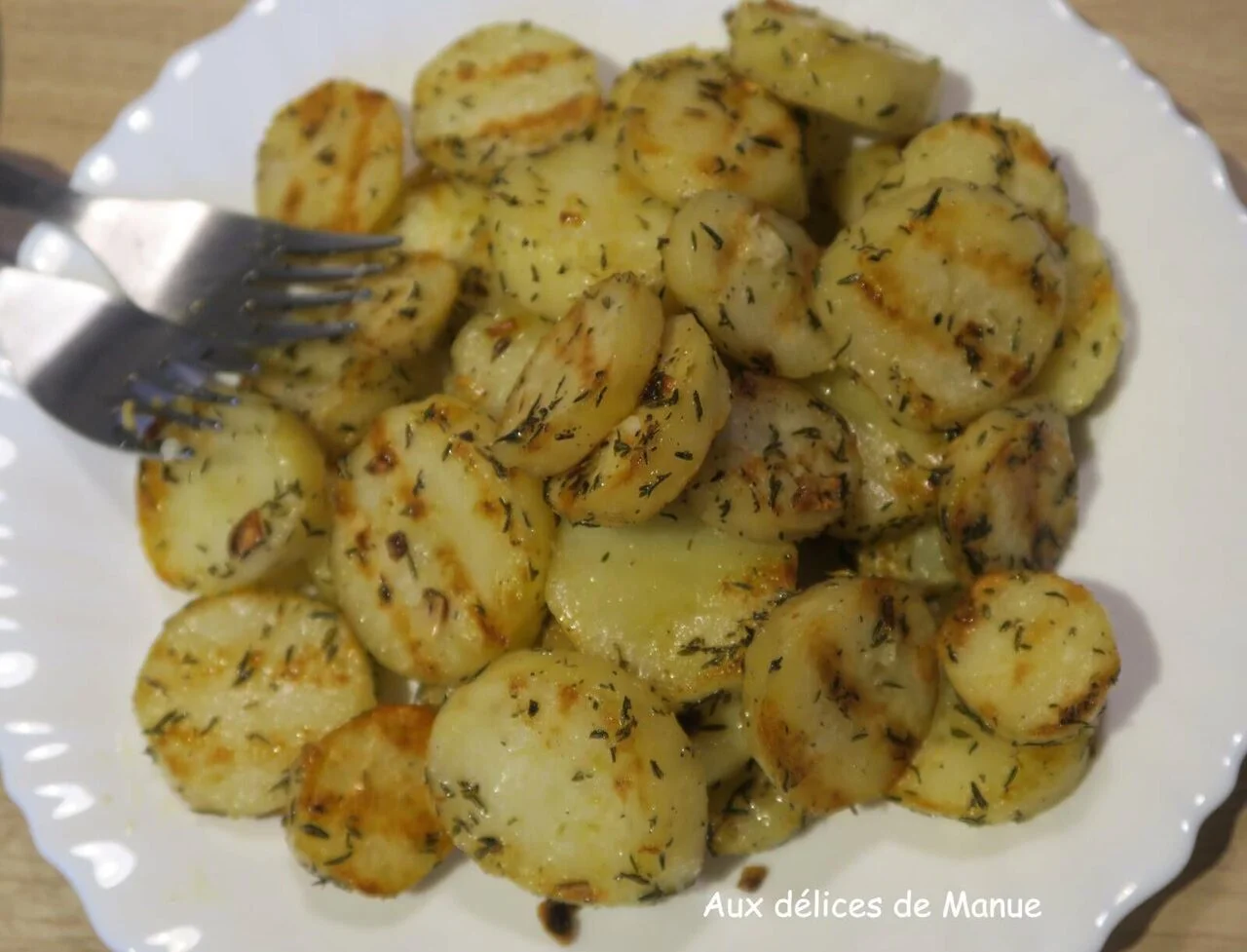 Pommes de terre Ratte à l'ail et beurre à la plancha