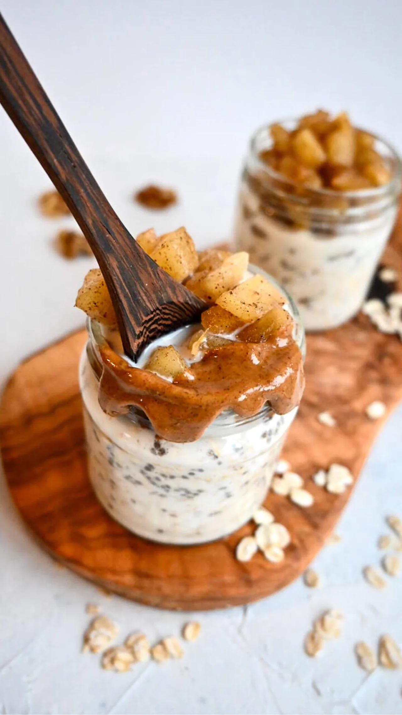 Overnight porridge à la pomme