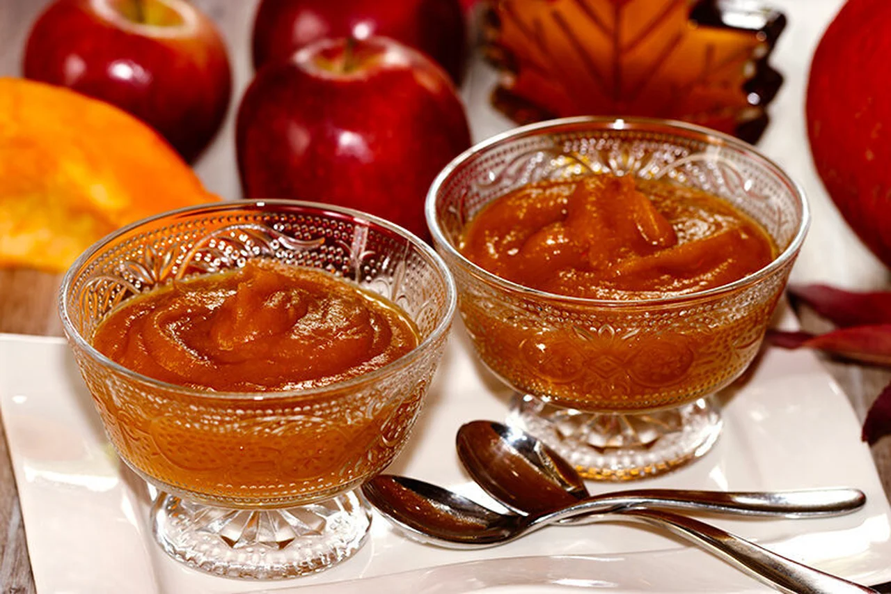 Compote de potimarron, pommes et sirop d'érable