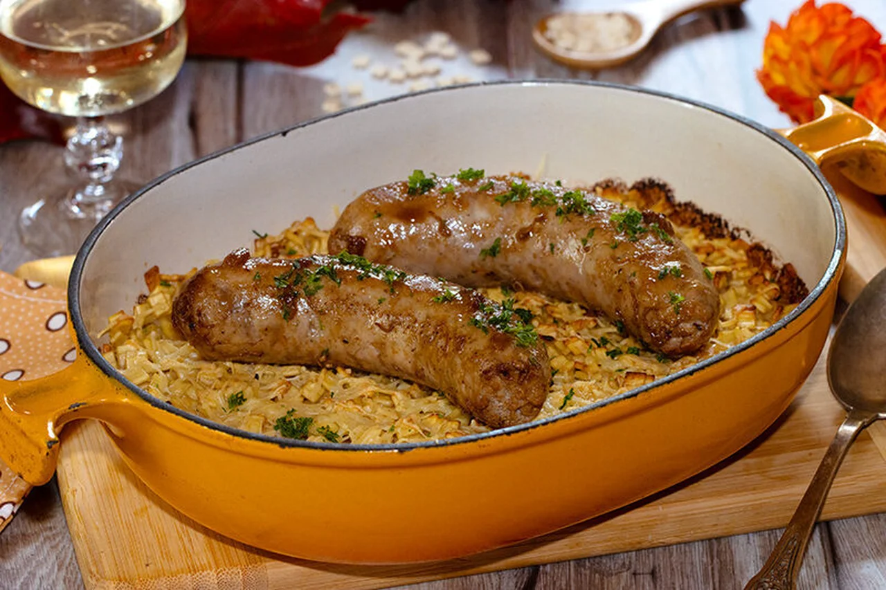 Diots au vin blanc et gratin de crozets