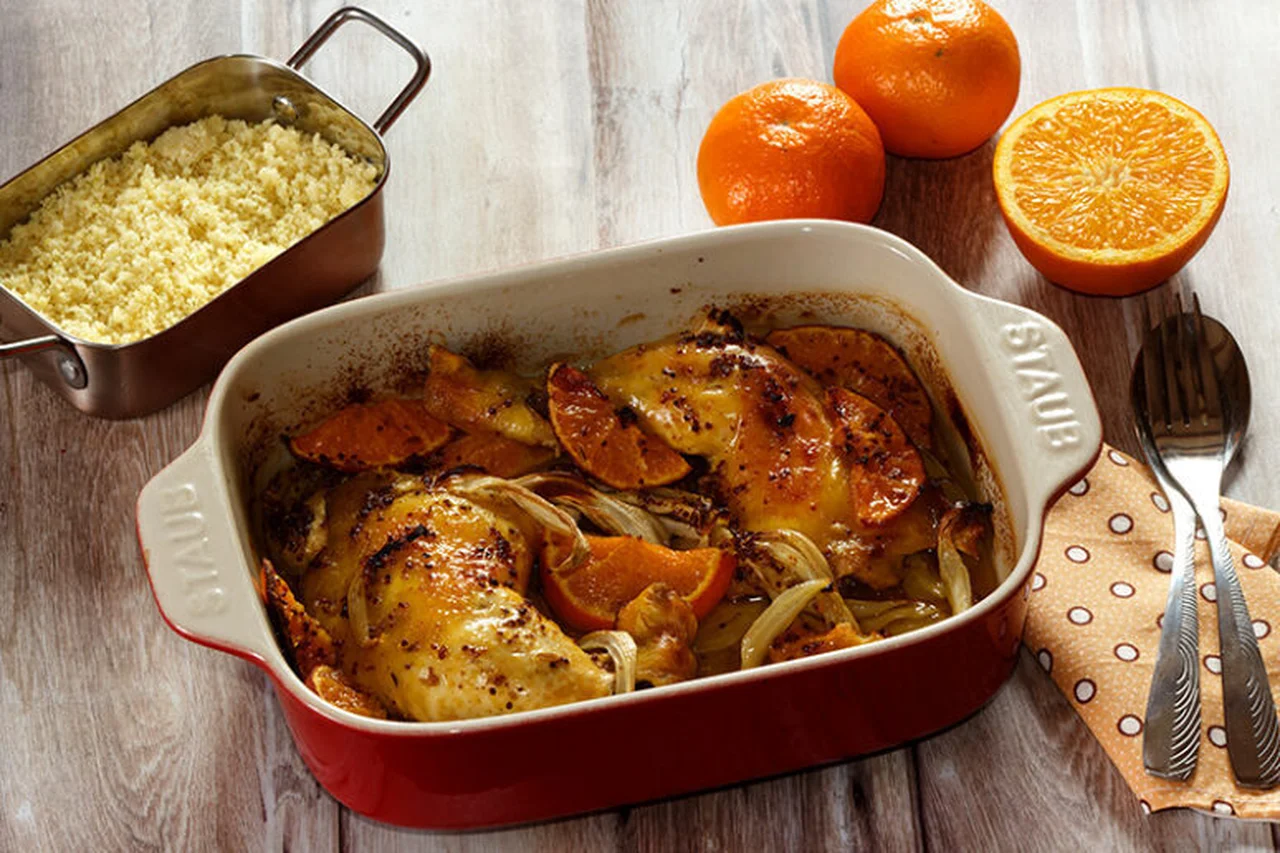 Poulet aux clémentines et à l'ouzo