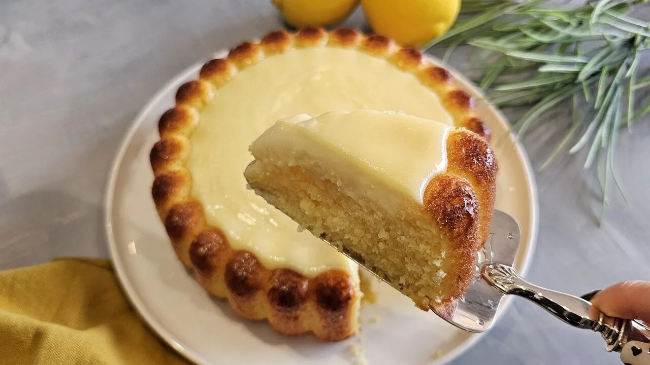 Basboussa fondante à la crème de citron
