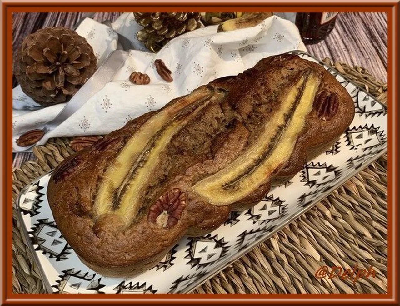 Cake à la banane et noix de pécan