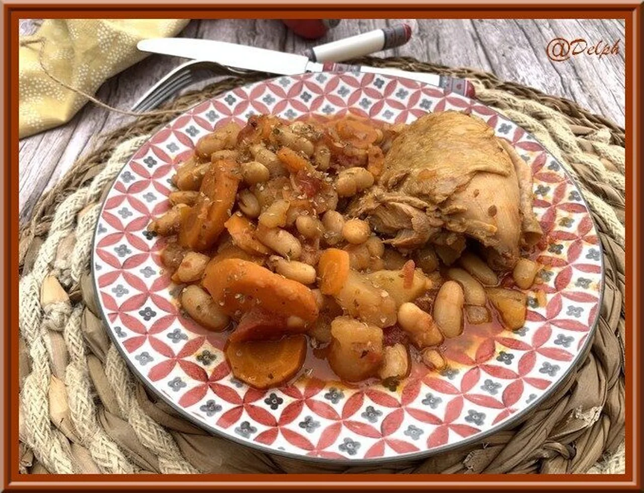 Haricots blancs et poulet façon loubia