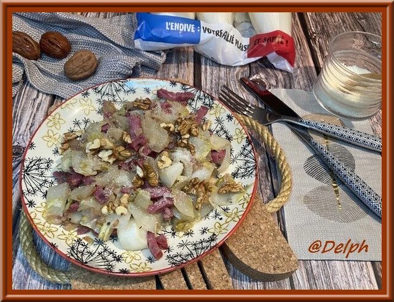 Poêlée d'endive et lardon de dinde