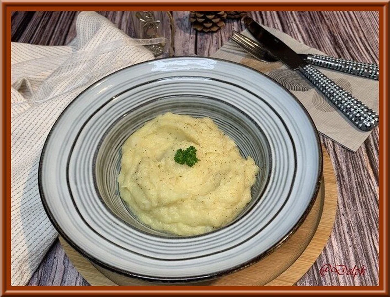Purée de pommes de terre, panais à la cancoillotte