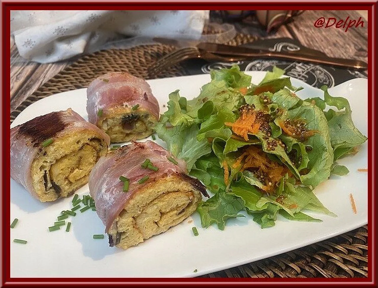 Roulés de lard aux œufs