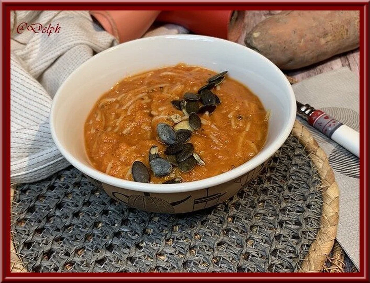 Soupe de patates douces et tomates