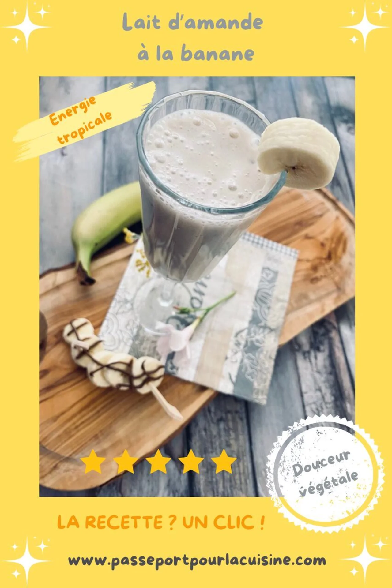 Lait d'amande à la banane