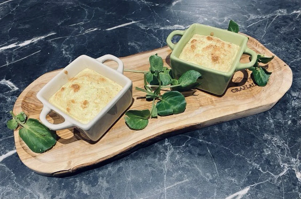 Soufflé de pied de brocolis au parmesan