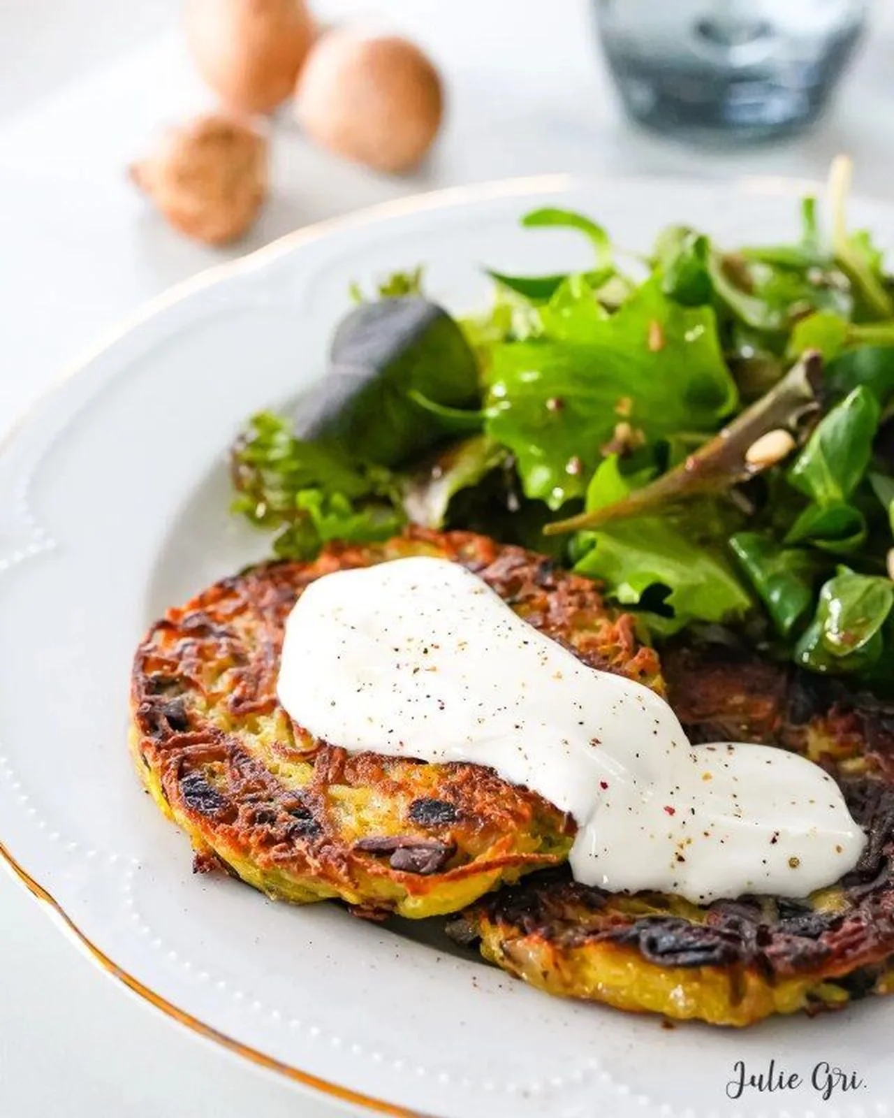 Galettes de pommes de terre aux champignons