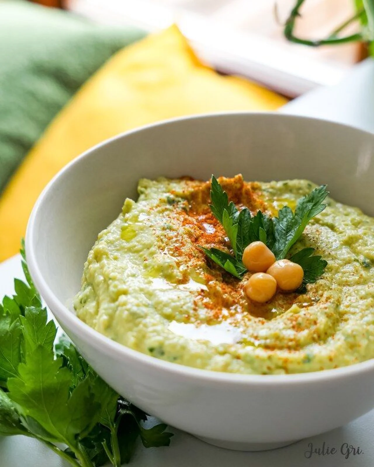 Houmous libanais léger au persil