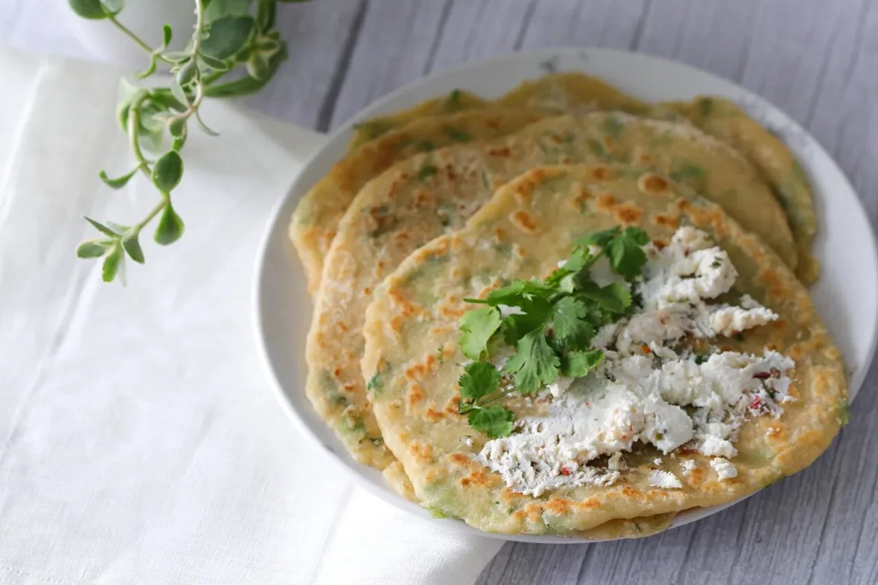 Naans à la coriandre