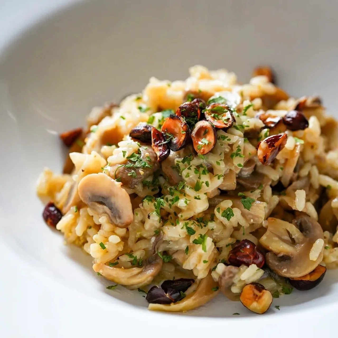 Risotto facile aux champignons