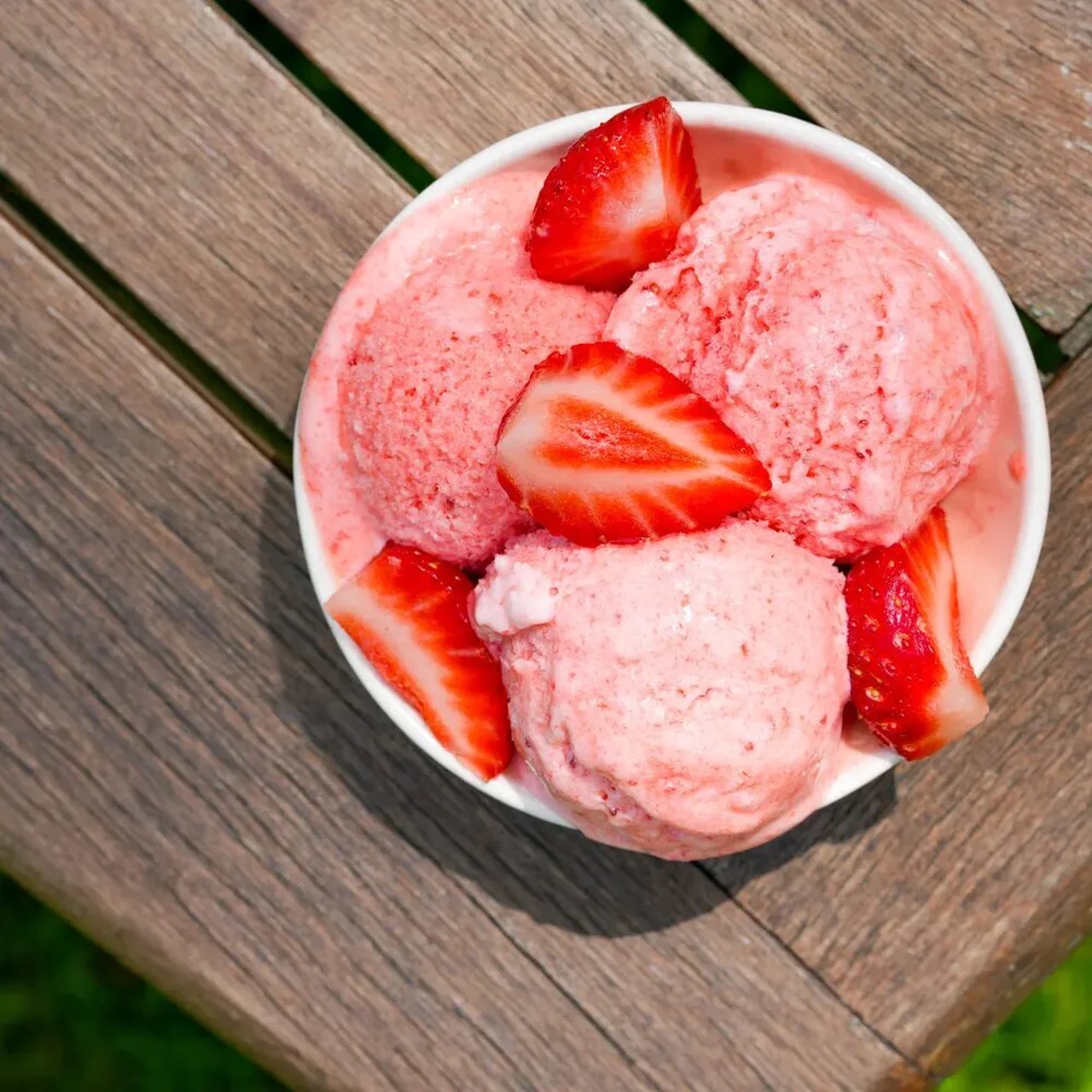 Sorbet à la fraise sans sorbetière