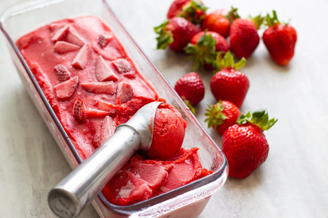 Sorbet aux fraises