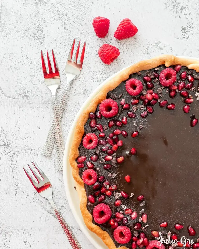 Tarte chocolat framboise